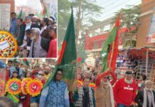 সাখাওয়াত-টিপুর নেতৃত্বে না.গঞ্জ মহানগর বিএনপির বিজয় র্যালী ও বিজয়স্তম্ভে পুষ্প অর্পণ