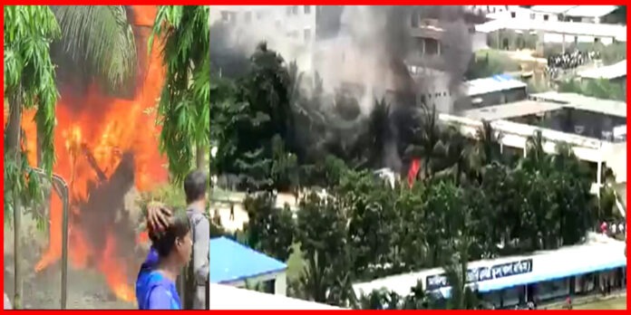 ঘটনাস্থলে বিধ্বস্ত বিমানের ধ্বংসাবশেষ ও উদ্ধার তৎপরতা