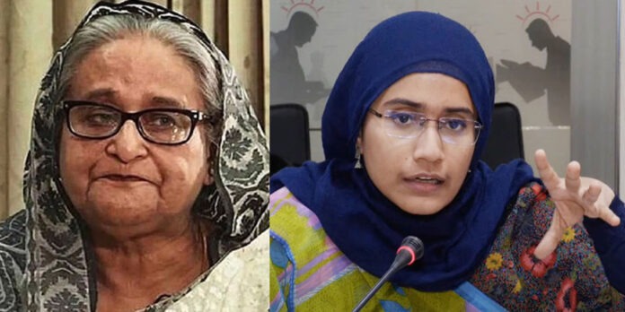 জাতীয় নাগরিক পার্টির (এনসিপি) জ্যেষ্ঠ যুগ্ম আহ্বায়ক সামান্তা শারমিনের একটি ফাইল ছবি।