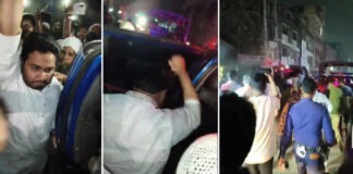 এমপি আল আমিন অবরুদ্ধ, ২ ঘণ্টা পর পুলিশের উদ্ধার বিকেএমইএ সভাপতি মোহাম্মদ হাতেমকে ফ্যাসিষ্ট বলায় নারায়ণগঞ্জে এমপি আল আমিনকে ব্যবসায়ীদের ঘেরাও ও বিক্ষো