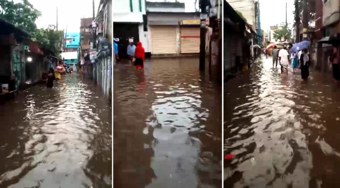 ফতুল্লায় অকাল বন্যা: হাঁটু পানিতে বন্দি কয়েক লাখ মানুষ