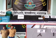 সোনারগাঁওয়ে ফেন্সিডিলসহ আটক ২, রূপগঞ্জে গুলি ও ম্যাগাজিন উদ্ধার নারায়ণগঞ্জে র্যাবের অভিযানে উদ্ধারকৃত বিপুল পরিমাণ মাদক ও গুলি