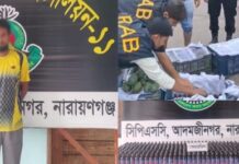 রূপগঞ্জে আমের ক্যারেটে ৩৭৭ বোতল ফেয়ারডিল উদ্ধার, আটক ১